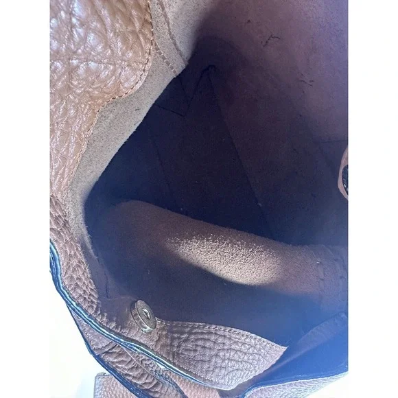 Rebecca Minkoff Leather Unlined Slouchy Hobo With Whipstitch Almond Bag Tassel - Picture 5 of 12